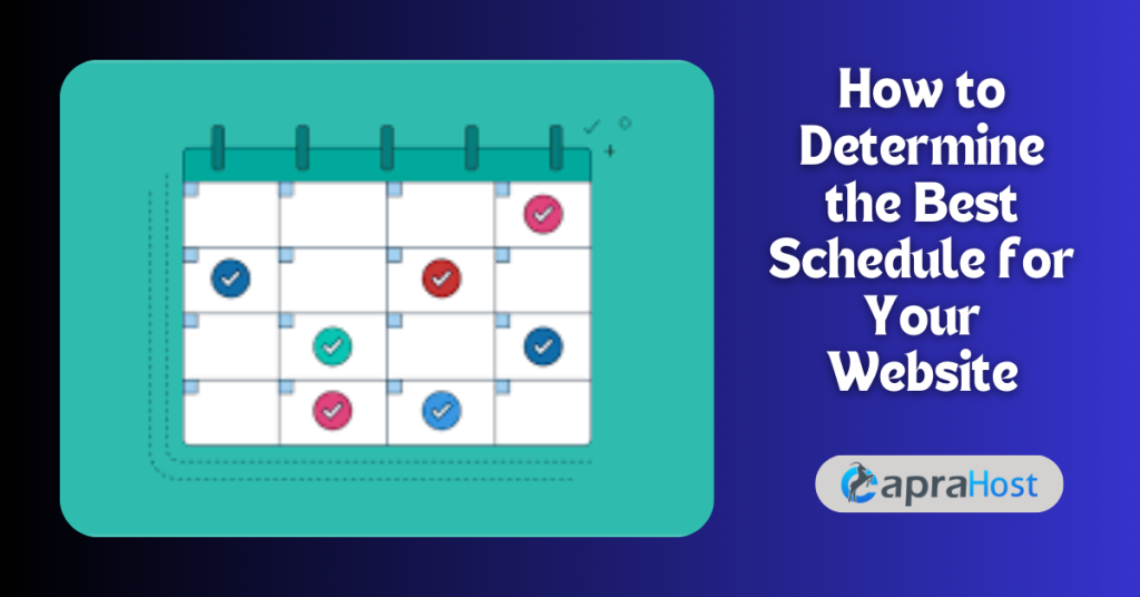How to Determine the Best Schedule for Your Website
